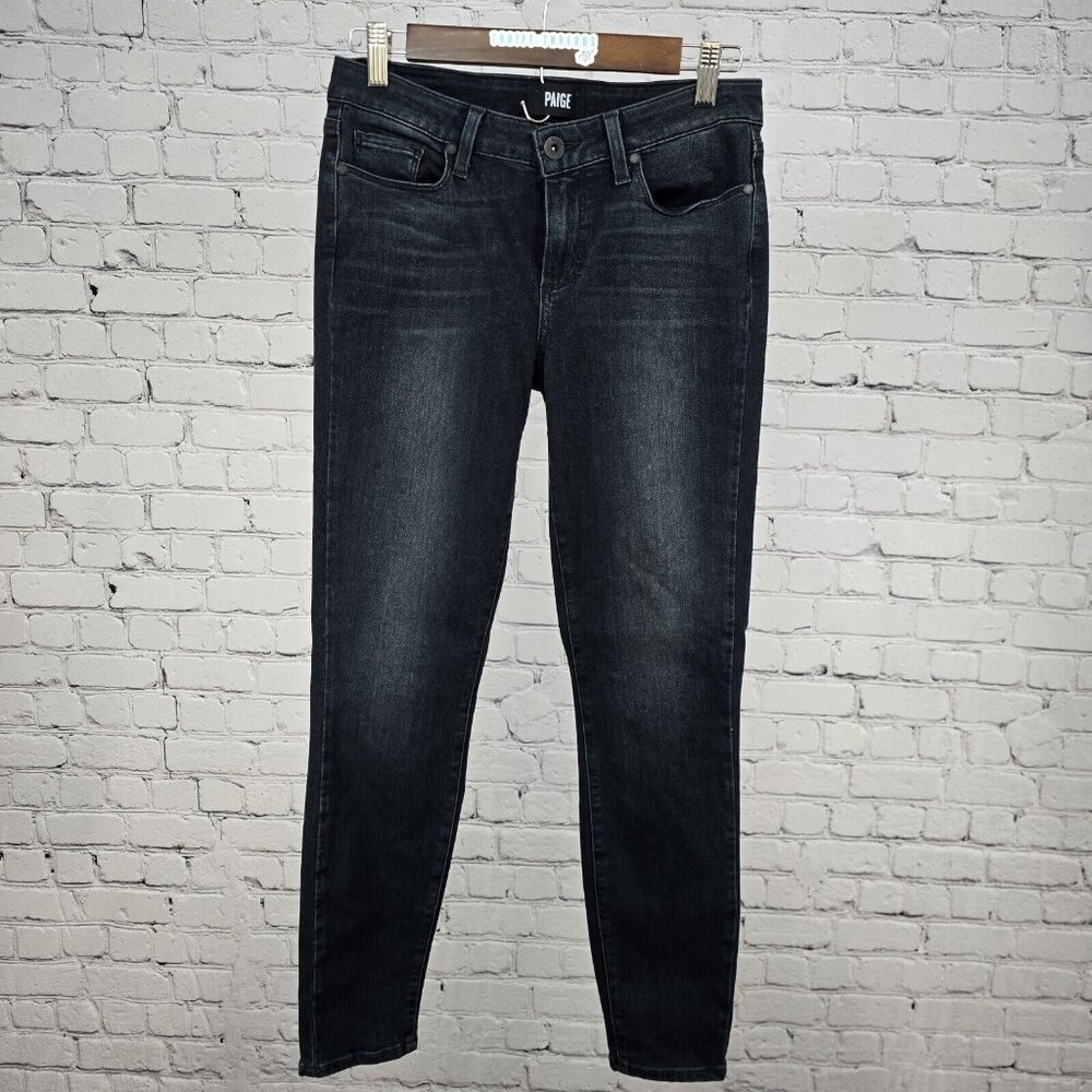 Paige Verdugo Ankle Reed Dark Wash Made In USA Mid Rise Jeans Size 29 (28 X 27)